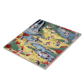 Japans Kattenland, Utagawa Kunitoshi Tegeltje (Zijkant)