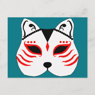 Japans kattenmasker briefkaart