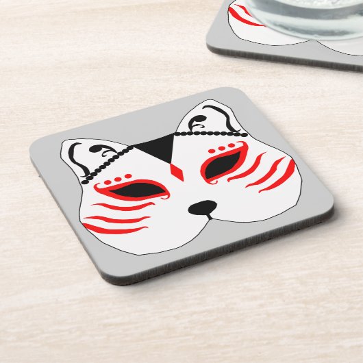 Japans kattenmasker drankjes onderzetter (Linkerzijde)