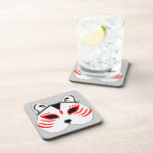 Japans kattenmasker drankjes onderzetter (Rechterzijde)