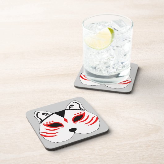 Japans kattenmasker drankjes onderzetter (Rechterzijde)