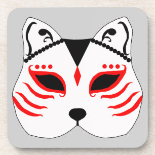 Japans kattenmasker drankjes onderzetter