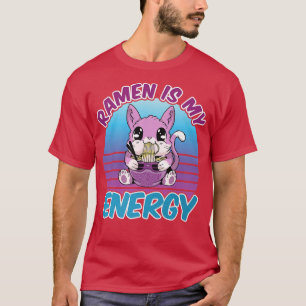 Japans Kawaii Anime Cat Ramen Gamer Vaporwave Ae T-shirt