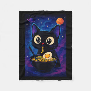 Japans Kawaii Anime Cat Ramen Grafische Grappige M Fleece Deken