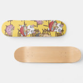 Japans Kawaii Anime Cat Ramen Noodles Persoonlijk Skateboard (Horizontaal)