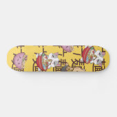 Japans Kawaii Anime Cat Ramen Noodles Persoonlijk Skateboard (Horizontaal)