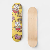 Japans Kawaii Anime Cat Ramen Noodles Persoonlijk Skateboard (Voorkant)