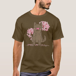 Japans Kawaii Sakura Cherry Blossom Kai Ken Dog T-shirt