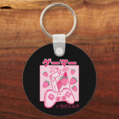 Japans Kawaii Strawberry Milk Sleutelhanger Funny (Achterkant)
