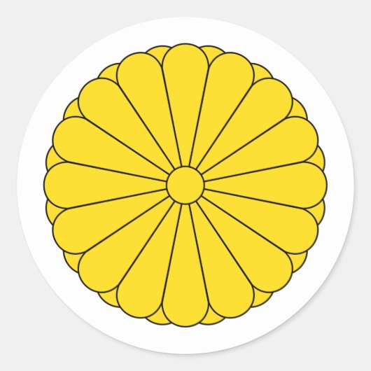 Japans Keizerlijk Zegel, Japan Ronde Sticker (Voorkant)