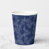 Japans kerry blossom sakura white on blue papieren bekers (Rechts)