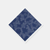 Japans kerry blossom sakura white on blue servet (Hoek)