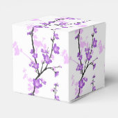 Japans kersbloesem, koninklijk paars, bloem, meisj bedankdoosjes (Achterkant)