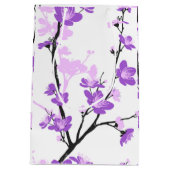 Japans kersbloesem, koninklijk paars, bloem, meisj medium cadeauzakje (Achterkant)