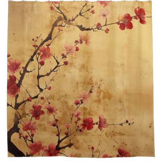  japans kersenbloesem douchegordijn (Voorkant)