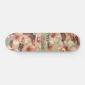  japans kersenbloesem kunst aangepaste naam persoonlijk skateboard (Horizontaal)