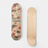 japans kersenbloesem kunst aangepaste naam persoonlijk skateboard (Voorkant)