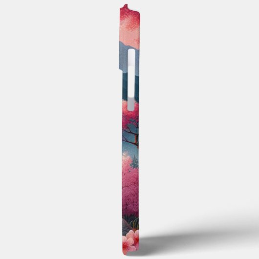 Japans Kersenbloesem Mountain Forest Landschap Case-Mate iPhone Case (Achterkant / Links)