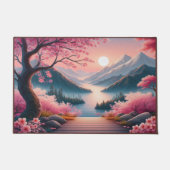 Japans Kersenbloesem Mountain Forest Landschap Deurmat (Voorkant)