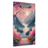 Japans Kersenbloesem Mountain Forest Landschap Klembord (Rechts)