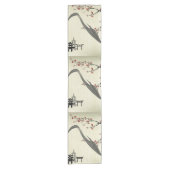 Japans, , kersenbloesem, waterkleur, kunst, r korte tafelloper (Voorkant)