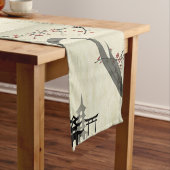 Japans, , kersenbloesem, waterkleur, kunst, r korte tafelloper (Voorbeeld)