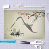 Japans, , kersenbloesem, waterkleur, kunst, r tissuepapier (Craft)