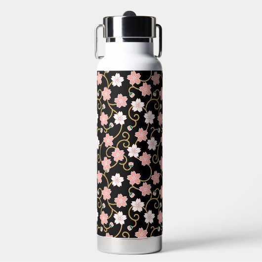 Japans Kersenbloesempatroon Waterfles (Voorkant)