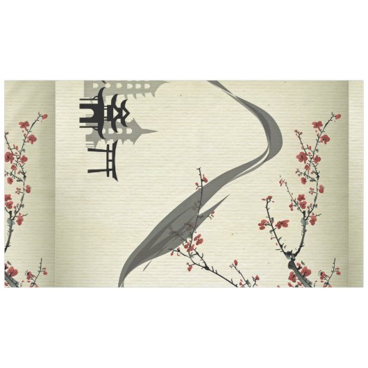 Japans, , kersensbloesem, waterkleur, kunst, tafelkleed (Voorkant (Horizontaal))