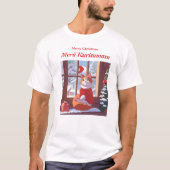 Japans Kerst- Schattigee Anime Kerstkat T-shirt (Voorkant)