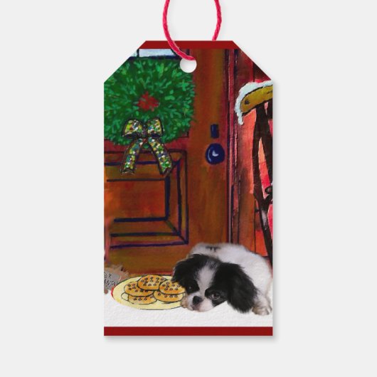 Japans kerstfeest cadeaulabel (Achterkant)