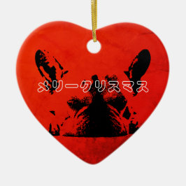 Japans kerstfeest keramisch ornament