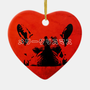 Japans kerstfeest keramisch ornament