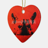 Japans kerstfeest keramisch ornament (Links)