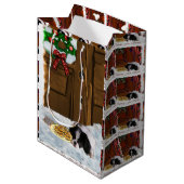 Japans kerstfeest medium cadeauzakje (Voorkant Gekanteld)