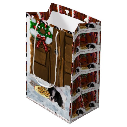 Japans kerstfeest medium cadeauzakje (Voorkant Gekanteld)