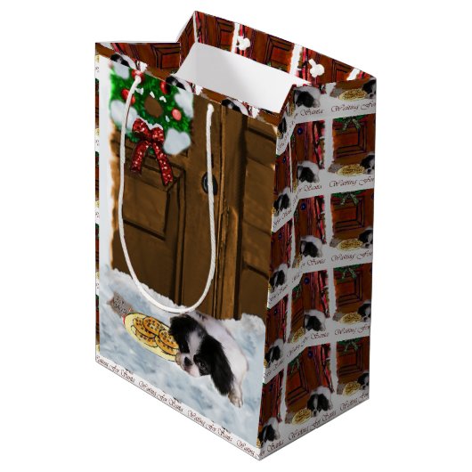 Japans kerstfeest medium cadeauzakje (Achterkant Gekanteld)