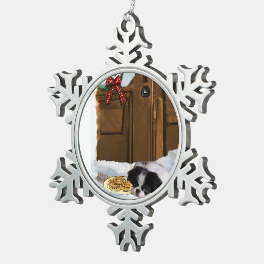 Japans kerstfeest tin sneeuwvlok ornament (Rechts)