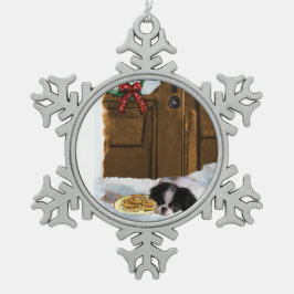 Japans kerstfeest tin sneeuwvlok ornament