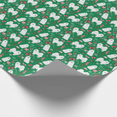 Japans kersthondenpakpapier cadeaupapier (Hoek)