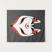 Japans Keukenforel Masker op donkergrijs Wandkleed (Voorkant (horizontaal))