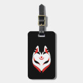 Japans Keukenforel Masker op zwart Bagagelabel (Voorkant verticaal)