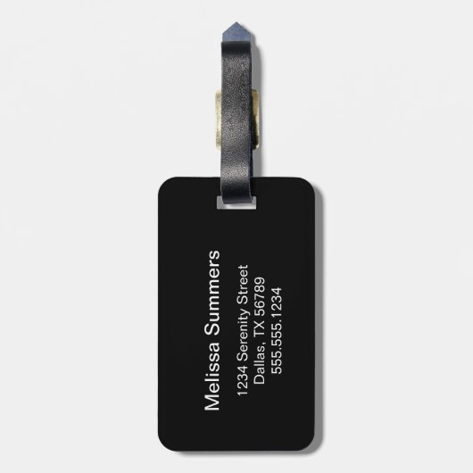 Japans Keukenforel Masker op zwart Bagagelabel (Achterkant verticaal)