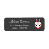 Japans Keukenforel Masker op zwart Etiket (Voorkant)