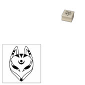Japans keusune Fox Masker 2 Rubberstempel (Gestempeld)