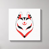 Japans keusune fox-masker canvas afdruk (Voorkant)