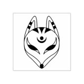 Japans keusune fox-masker rubberstempel (Afrduk)