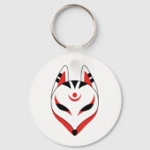 Japans keusune fox-masker sleutelhanger (Voorkant)