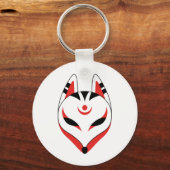 Japans keusune fox-masker sleutelhanger (Voorkant)