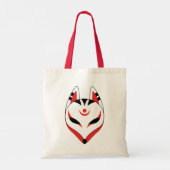 Japans keusune fox-masker tote bag (Achterkant)